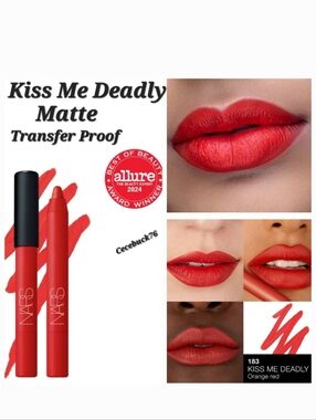 🌺NARS Kiss Me Deadly Powermatte High Intensity Lip Pencil Lipstick Matte